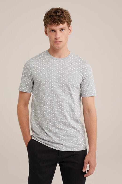 We Fashion T-shirt Met Dessin Grijs