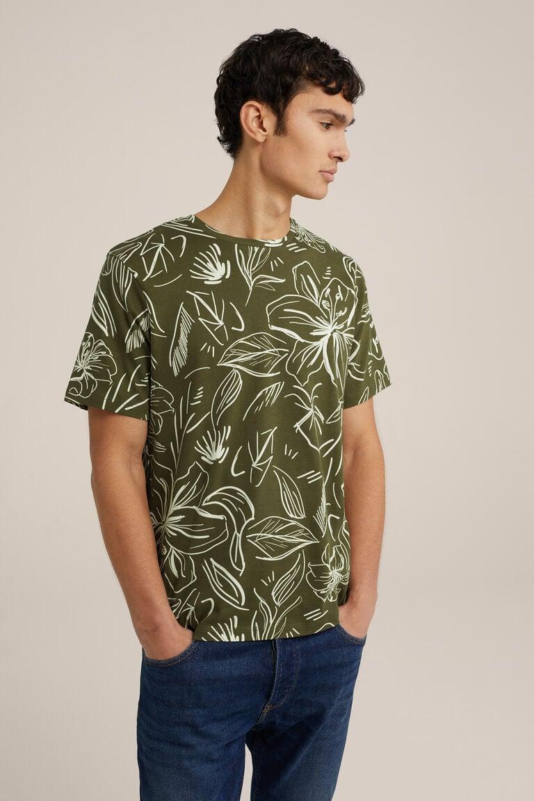 We Fashion T-shirt Met Dessin Legergroen