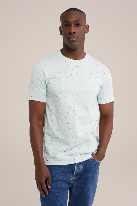 we fashion T-shirt met dessin Lichtblauw