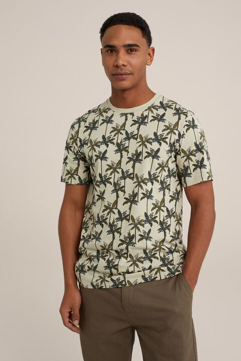 we fashion T-shirt met dessin Lichtgroen