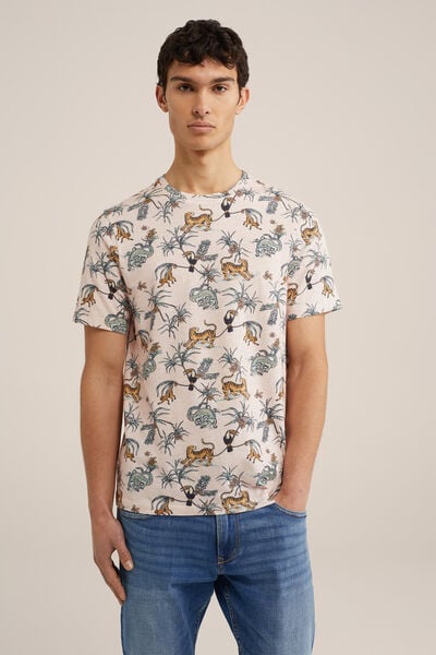 We Fashion T-shirt Met Dessin Lichtroze