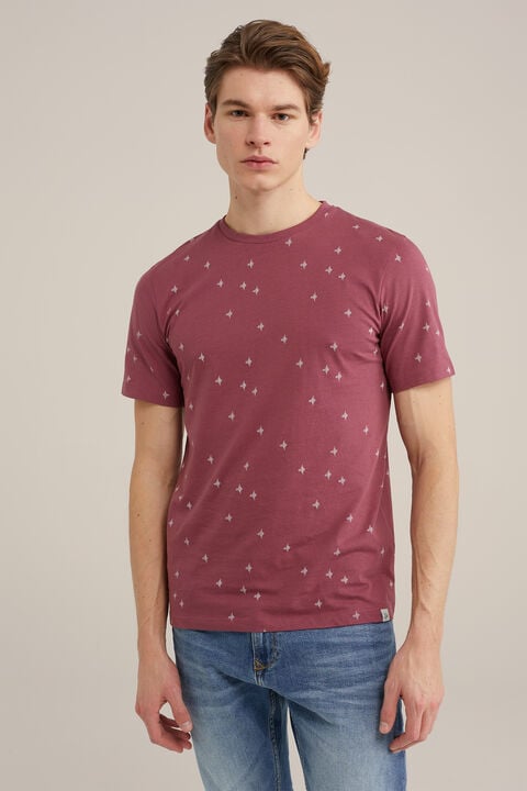 we fashion T-shirt met dessin Oudroze