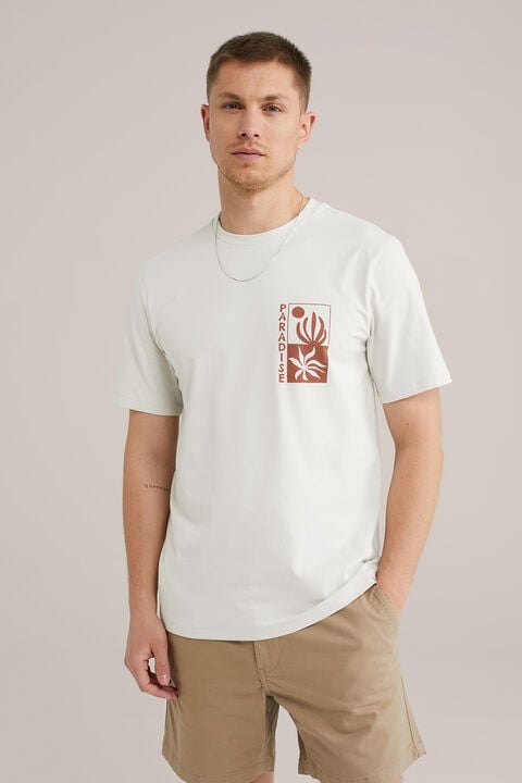 we fashion T-shirt met opdruk Beige