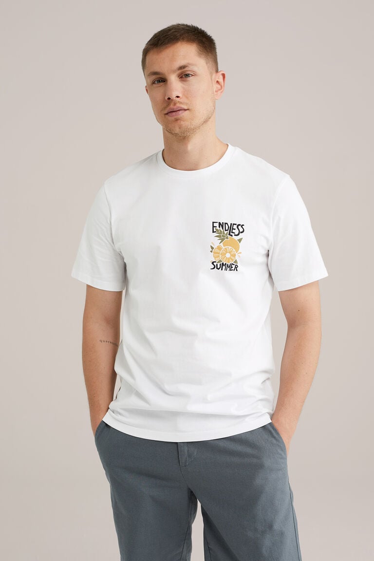 We Fashion T-shirt Met Opdruk Wit