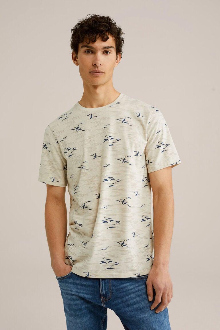 We Fashion T-shirt Met Print Beige