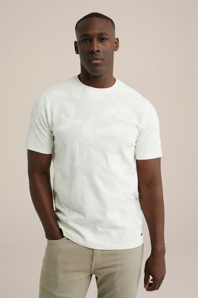 We Fashion T-shirt Met Print Beige