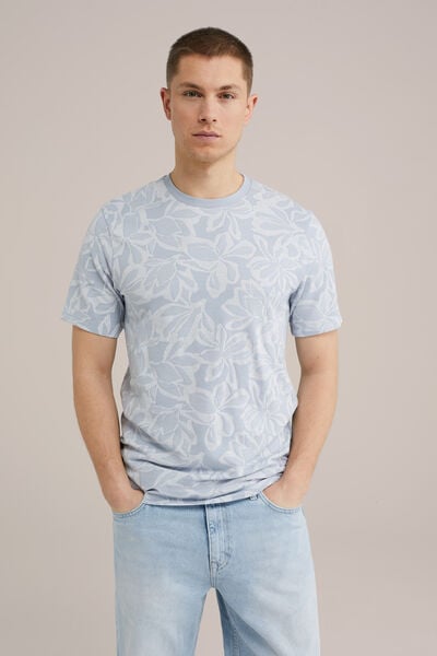 We Fashion T-shirt Met Print Lichtblauw