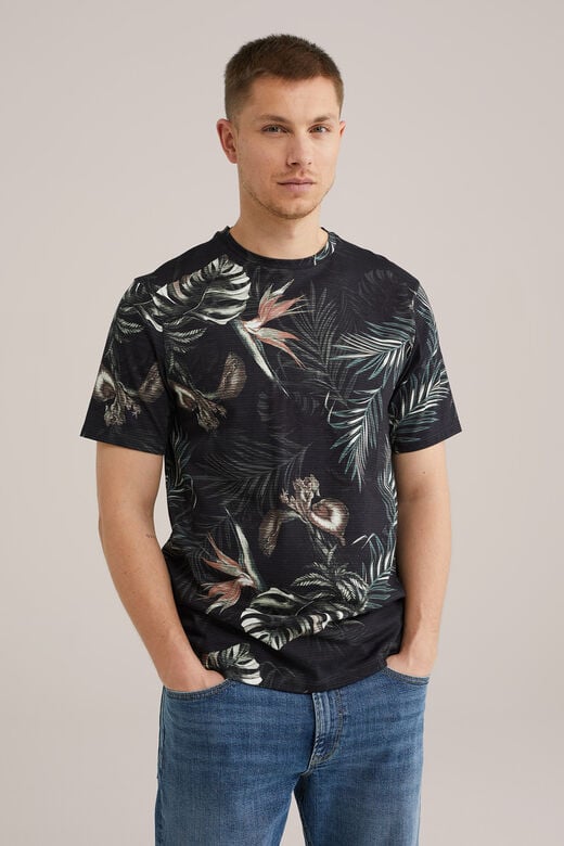 We Fashion T-shirt Met Print Zwart