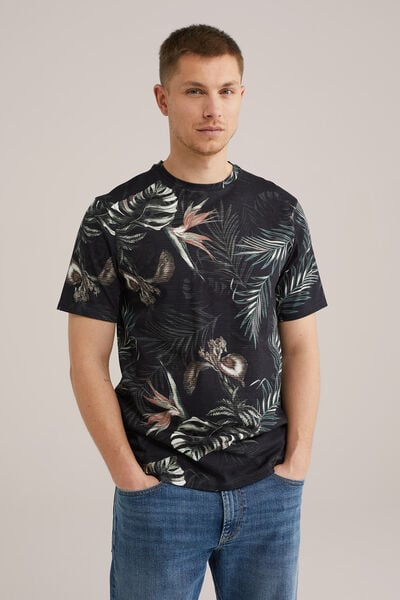 We Fashion T-shirt Met Print Zwart