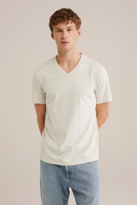 We Fashion T-shirt Van 100% Katoen Beige