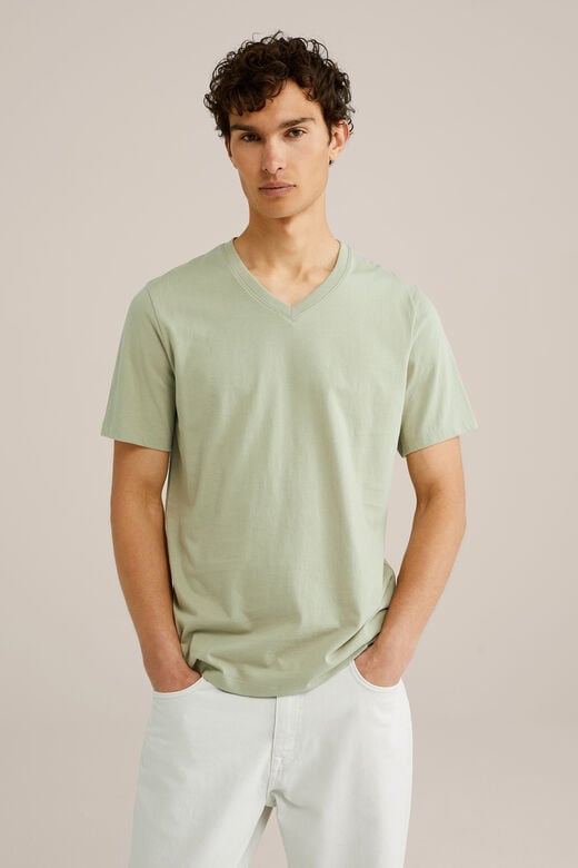 We Fashion T-shirt Van 100% Katoen Mosgroen