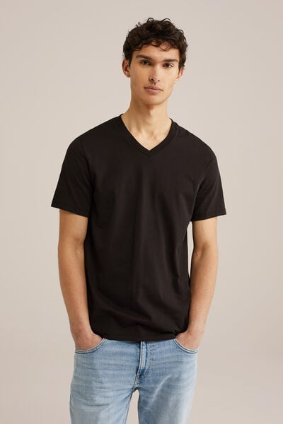 We Fashion T-shirt Van 100% Katoen Zwart