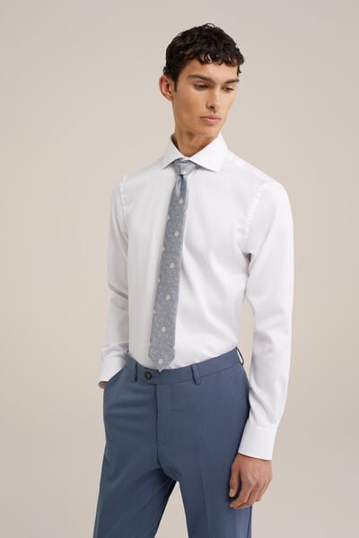 We Fashion Tall Fit Overhemd Met Structuur Wit