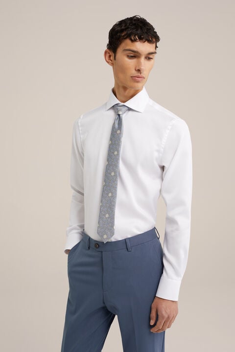 we fashion tall fit overhemd met structuur Wit