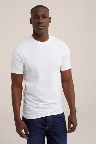 We Fashion Tall Fit T-shirt 2-pack Wit