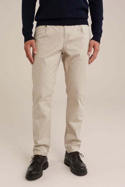 We Fashion Tapered Fit Chino Met Stretch Beige
