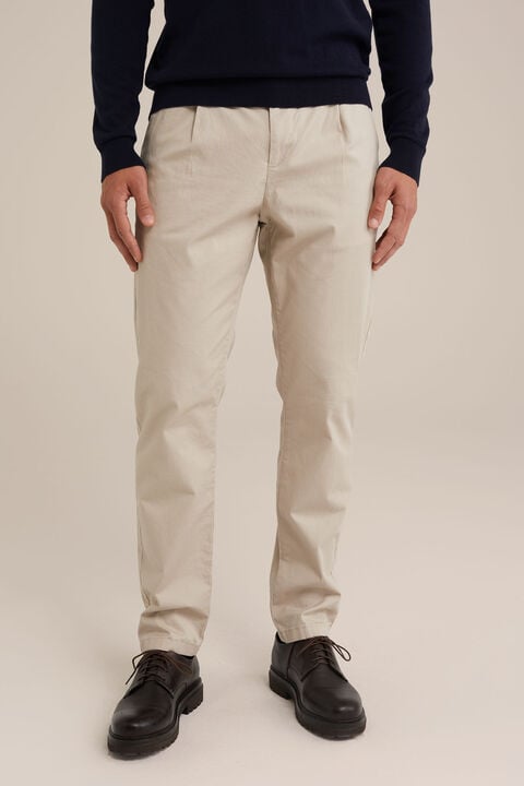 we fashion tapered fit chino met stretch Beige