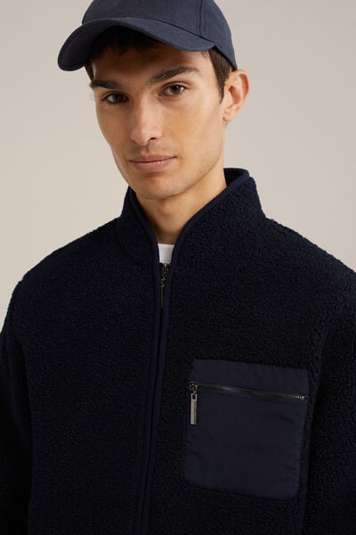 We Fashion Teddy Bomberjack Marineblauw