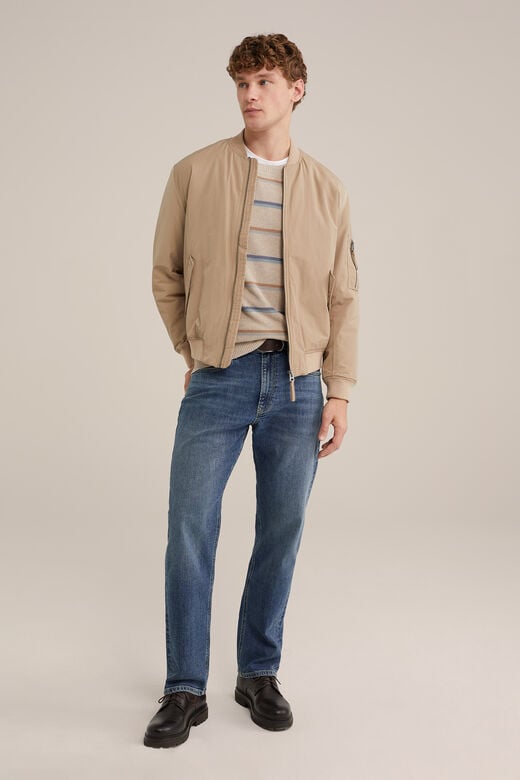 We Fashion Trui Met Dessin Lichtbruin