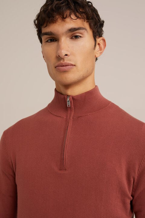 we fashion trui met rits Saffraan rood