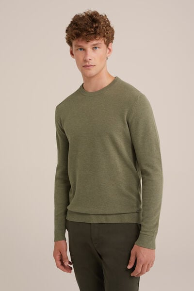 We Fashion Trui Met Structuur Mosgroen