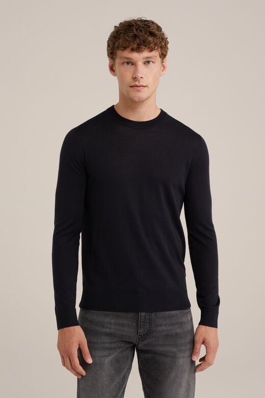 We Fashion Trui Van Merinowol Zwart