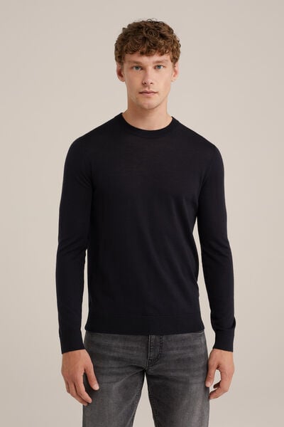 We Fashion Trui Van Merinowol Zwart