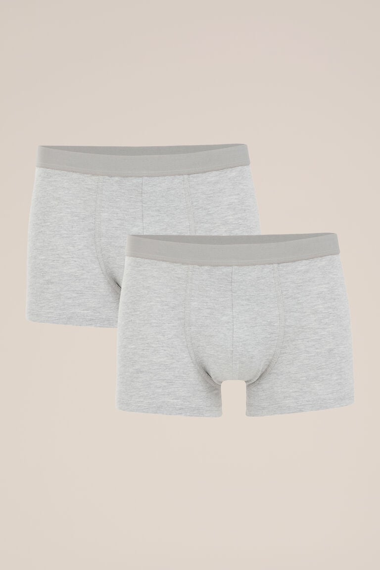 We Fashion Trunk 2-pack Lichtgrijs Gemeleerd