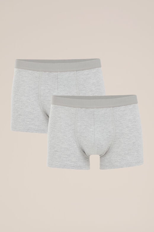 We Fashion Trunk 2-pack Lichtgrijs Gemeleerd