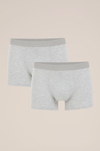 We Fashion Trunk 2-pack Lichtgrijs Gemeleerd