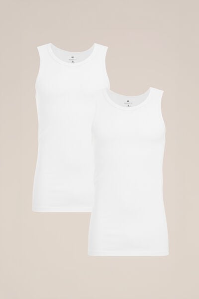 We Fashion Underwear Singlet 2-pack Wit