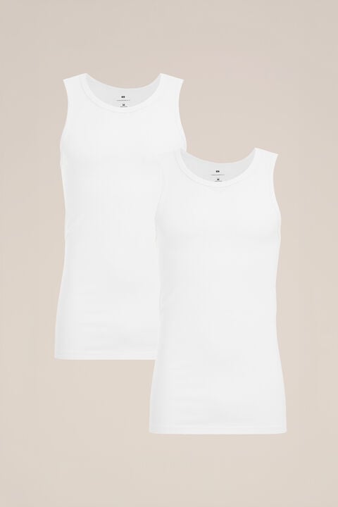 we fashion underwear singlet 2-pack Wit