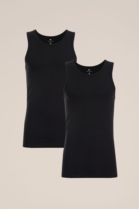 We Fashion Underwear Singlet 2-pack Zwart