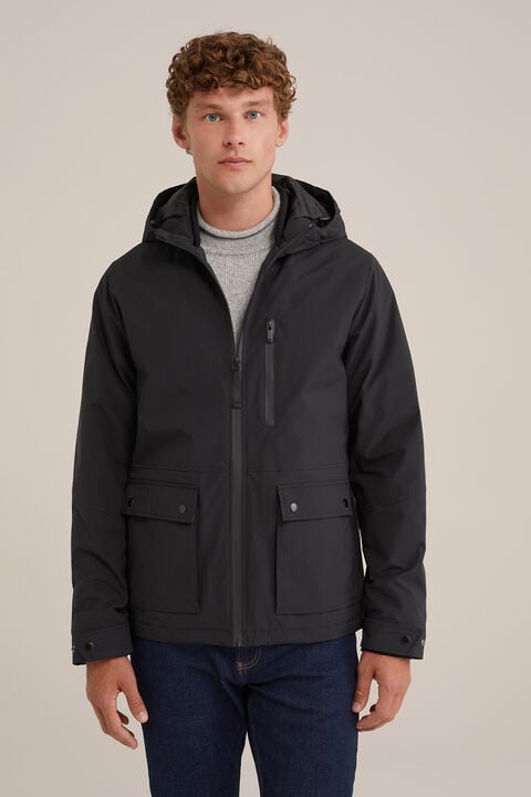 we fashion waterafstotend jack met capuchon Zwart