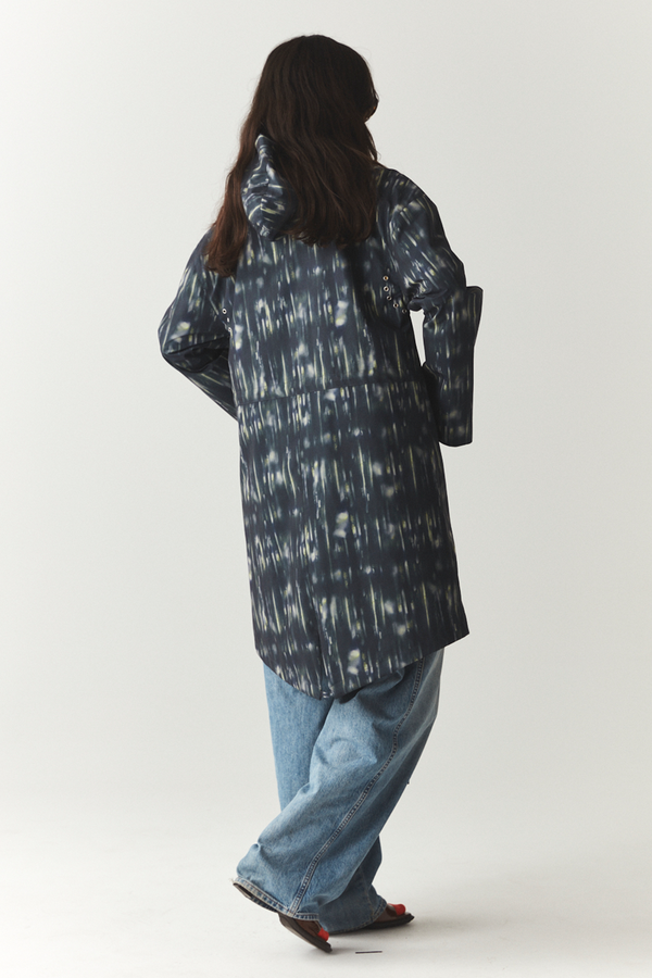 Welter Shelter HOODED PARKA FISHTALE PRINT SS'24 NAVY