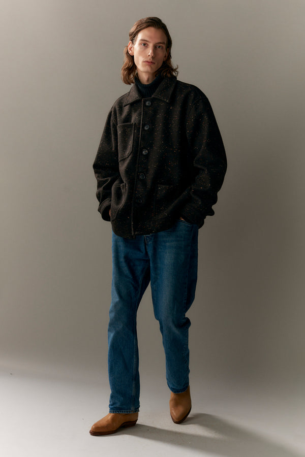 welter shelter O SHIRT SPECKLED FLEECE AW23 chocolate