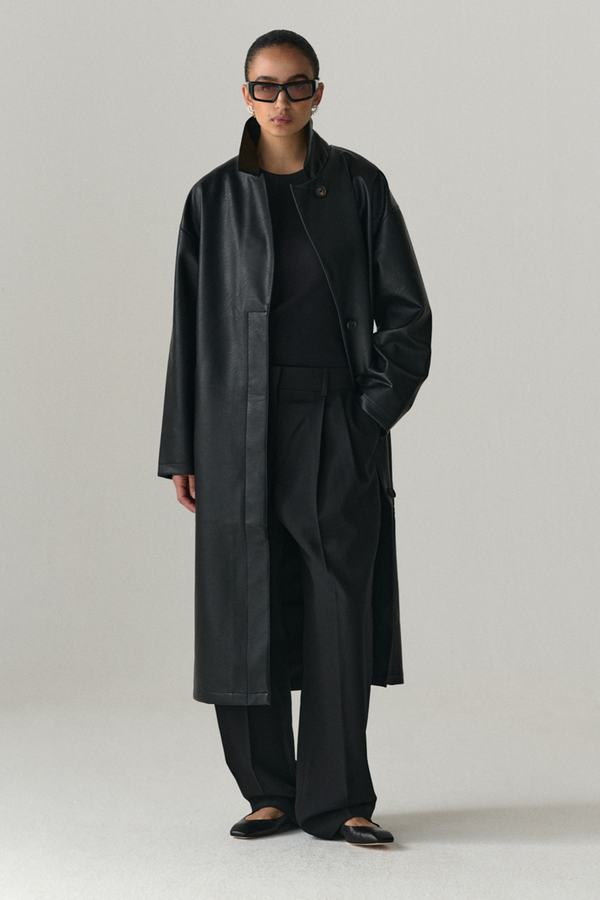 welter shelter JANICE B FAUX L SS25 BLACK