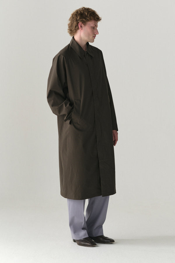 welter shelter LONG COACH GN SS25 CHOCOLATE MENS