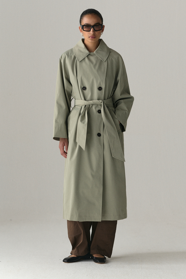 welter shelter ROOMY TRENCH SS25 LIGHT GREY ARMY