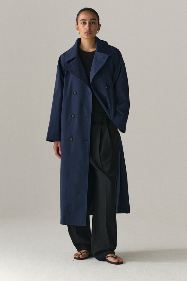 welter shelter ROOMY TRENCH SS25 NAVY