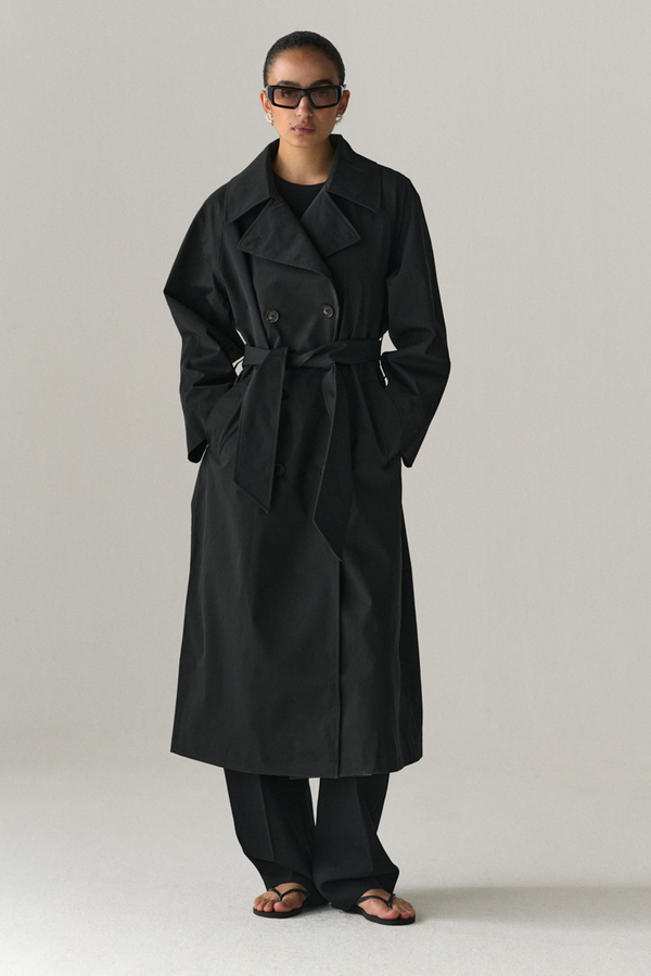 welter shelter ROOMY TRENCH SS25 WASHED BLACK