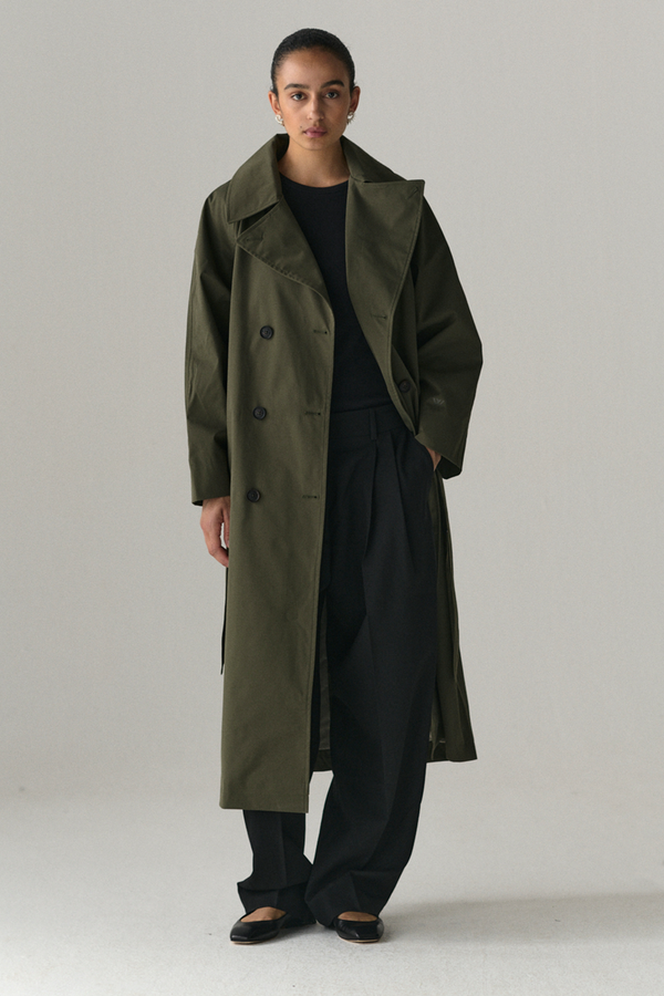 welter shelter ROOMY TRENCH SS25 WASHED FOREST