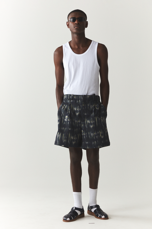 Welter Shelter SHORTS PLEATED PRINTED SS'24 NAVY