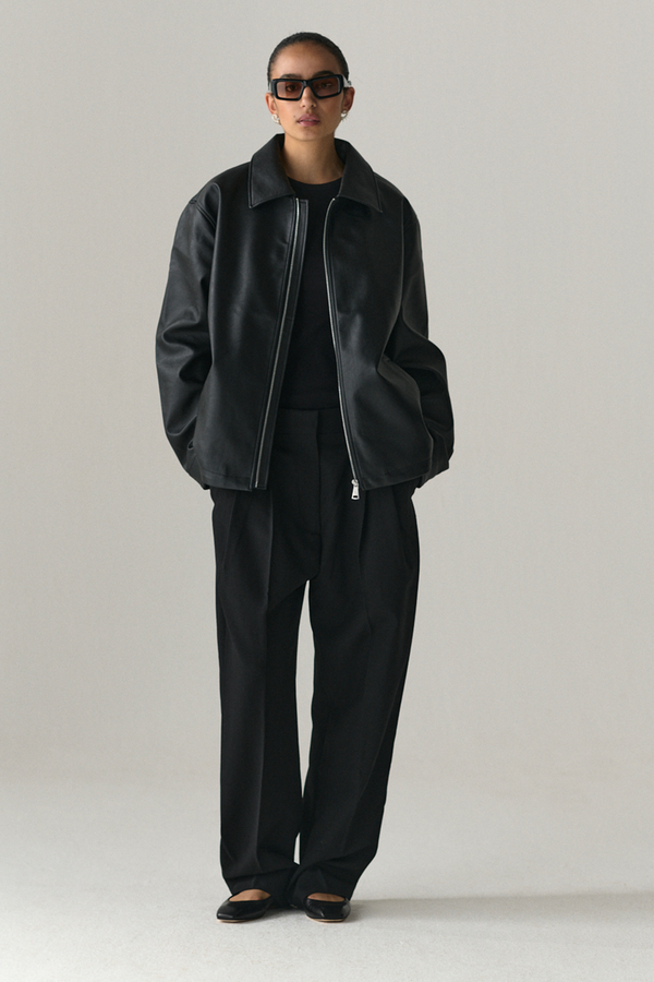 welter shelter ZIP UP FAUX L SS25 BLACK WOMENS