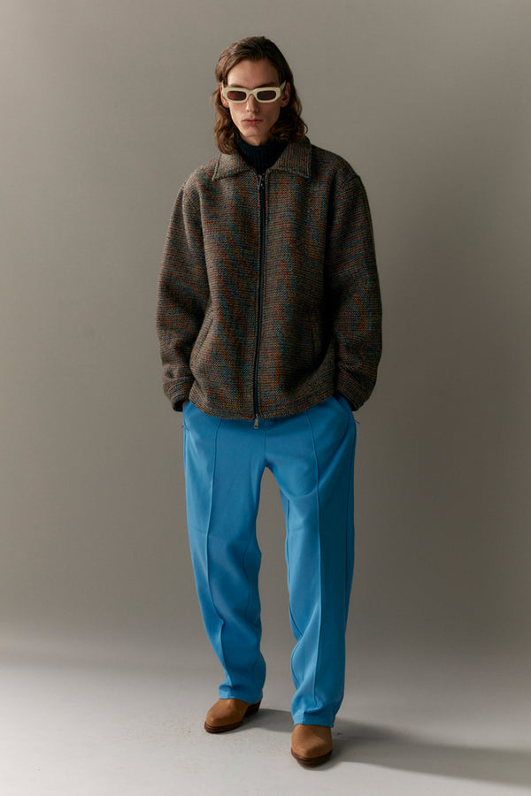 welter shelter ZIP UP CARDI BONDED WOOL AW23 pastel