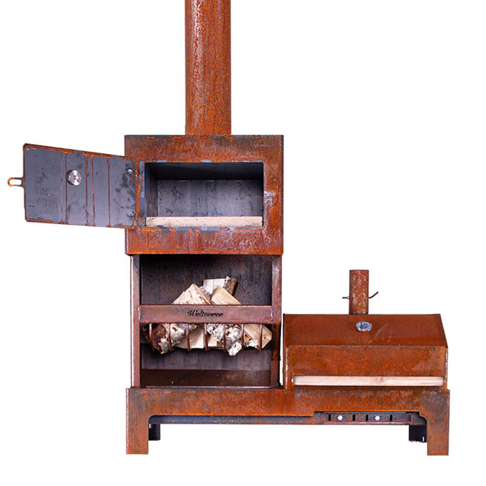 weltevree OUTDOOROVEN XL XL buitenhaard outdooroven pizza-oven en barbecuegrill in één. (inclusief pizzasteen grillrooster en 1 meter kachelpijp) weltevree OUTDOOROVEN XL XL buitenhaard outdooroven pizza-oven en barbecuegrill in één. (inclusief pizzasteen grillrooster en 1 meter kachelpijp)