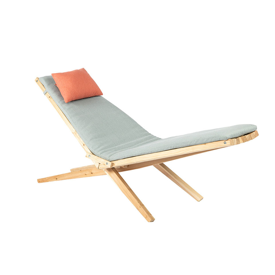 weltevree WOODLOUNGER Larikshouten loungestoel met het comfort van een hangmat