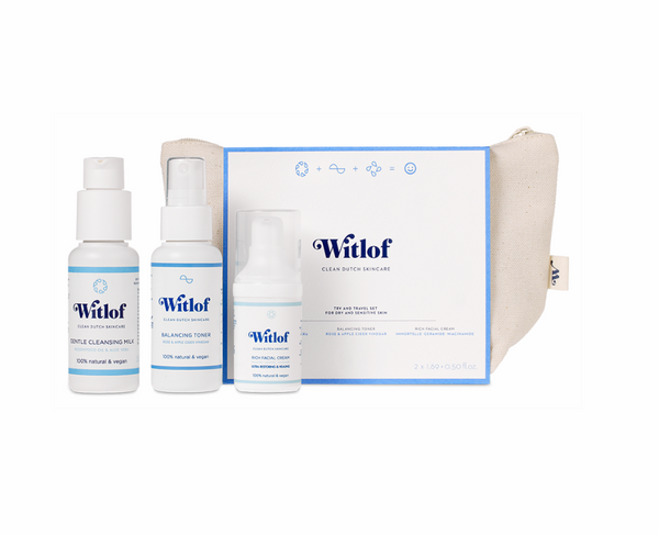 witlof clean dutch skincare START & TRAVELKIT VOOR DROGE EN GEVOELIGE HUID