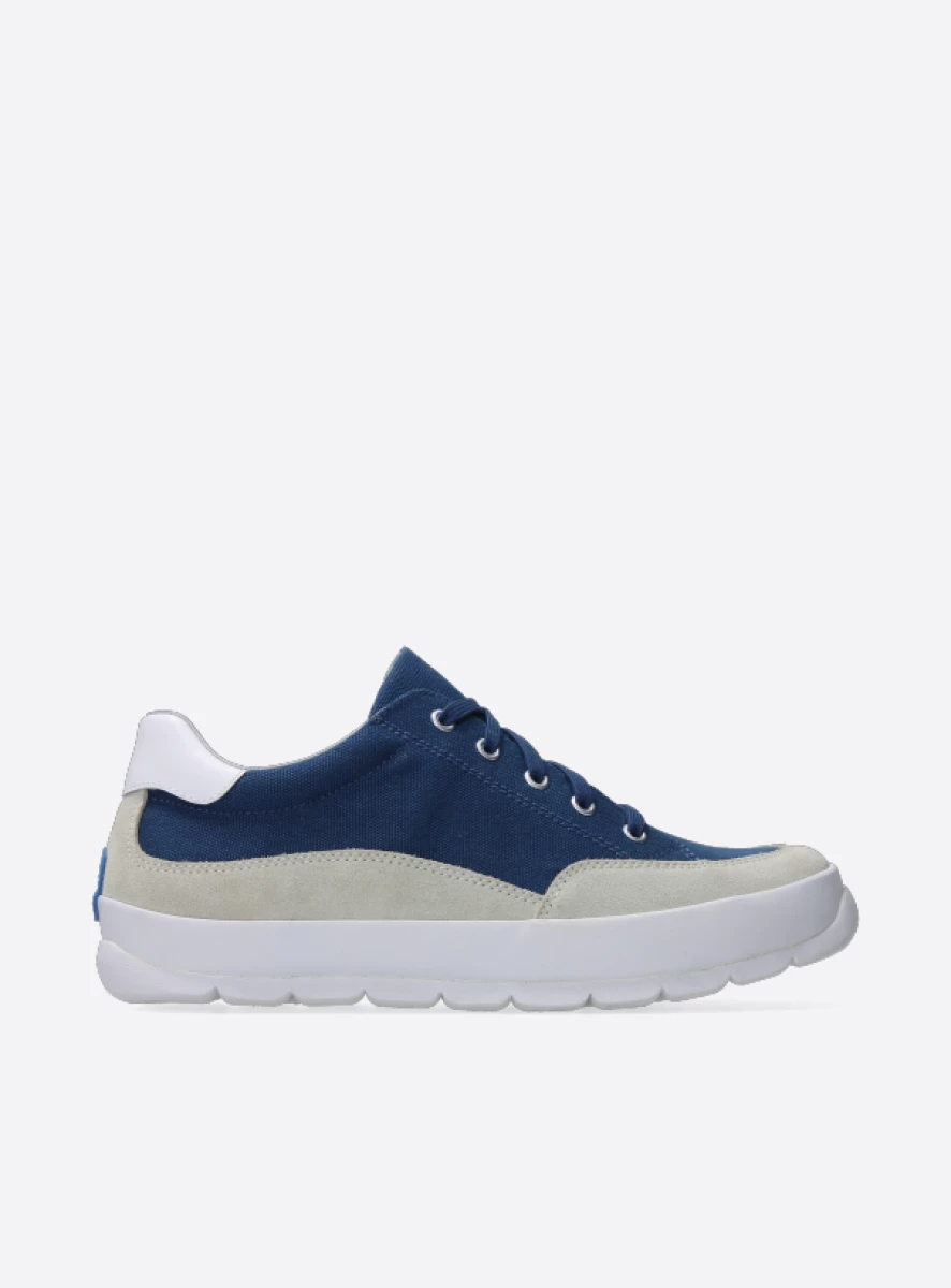 wolky Babati Stoere canvas/leren sneaker