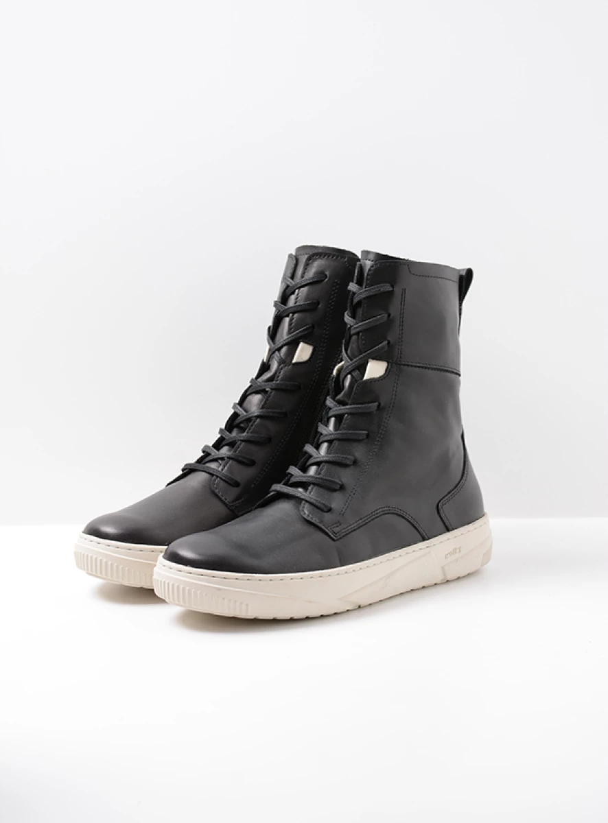 Wolky Check Leren Veterlaars Met Gymp Zool